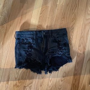 Black high waisted shorts